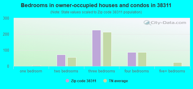 Bedrooms in owner-occupied houses and condos in 38311 