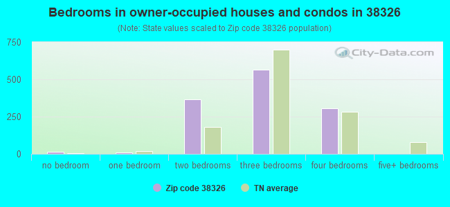 Bedrooms in owner-occupied houses and condos in 38326 
