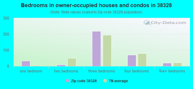 Bedrooms in owner-occupied houses and condos in 38328 