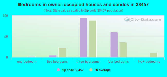 Bedrooms in owner-occupied houses and condos in 38457 