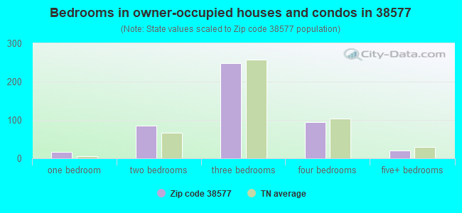 Bedrooms in owner-occupied houses and condos in 38577 