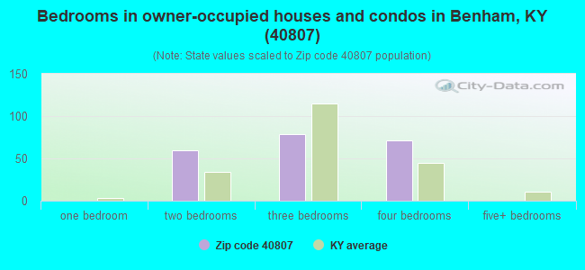 Bedrooms in owner-occupied houses and condos in Benham, KY (40807) 