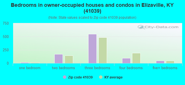 Bedrooms in owner-occupied houses and condos in Elizaville, KY (41039) 