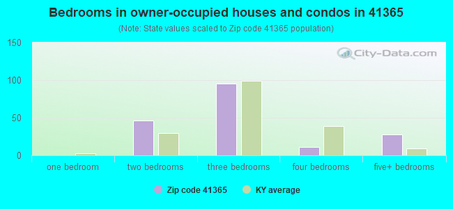 Bedrooms in owner-occupied houses and condos in 41365 