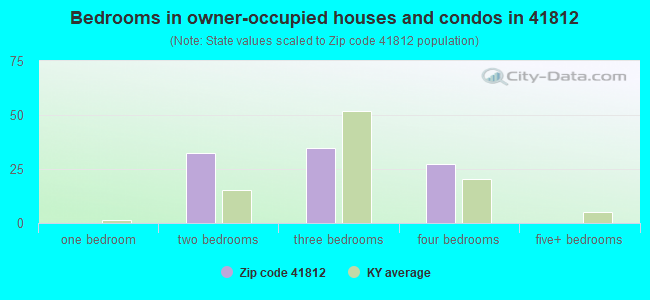 Bedrooms in owner-occupied houses and condos in 41812 