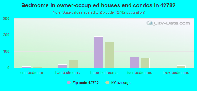 Bedrooms in owner-occupied houses and condos in 42782 