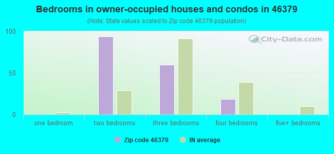 Bedrooms in owner-occupied houses and condos in 46379 