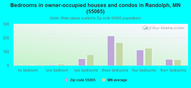 Bedrooms in owner-occupied houses and condos in Randolph, MN (55065) 
