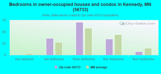 Bedrooms in owner-occupied houses and condos in Kennedy, MN (56733) 