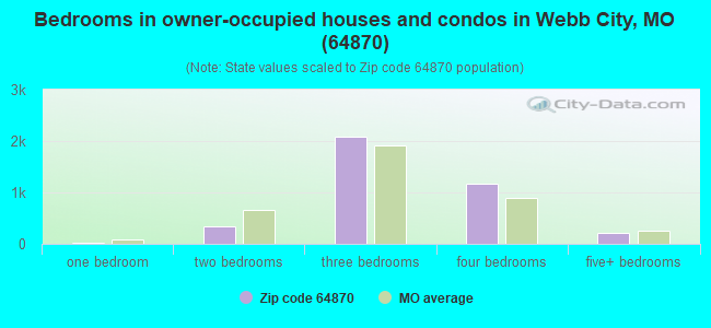 Bedrooms in owner-occupied houses and condos in Webb City, MO (64870) 