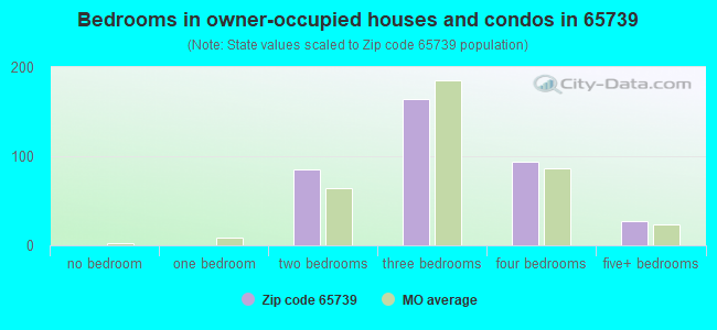 Bedrooms in owner-occupied houses and condos in 65739 