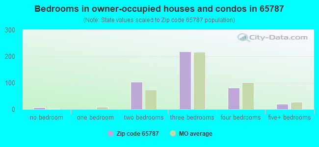 Bedrooms in owner-occupied houses and condos in 65787 