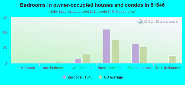 Bedrooms in owner-occupied houses and condos in 81646 