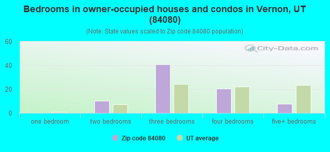 Bedrooms in owner-occupied houses and condos in Vernon, UT (84080) 