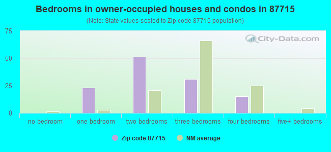 Bedrooms in owner-occupied houses and condos in 87715 