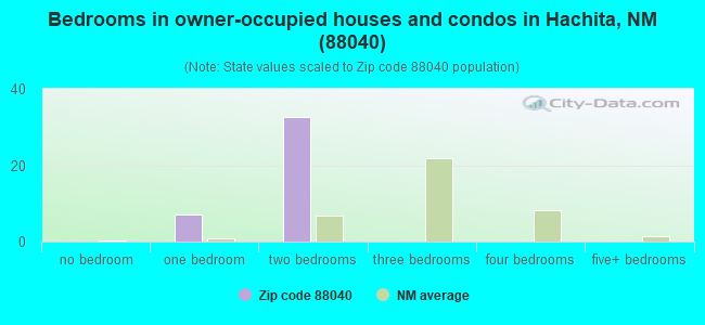 Bedrooms in owner-occupied houses and condos in Hachita, NM (88040) 