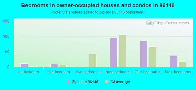 Bedrooms in owner-occupied houses and condos in 96146 
