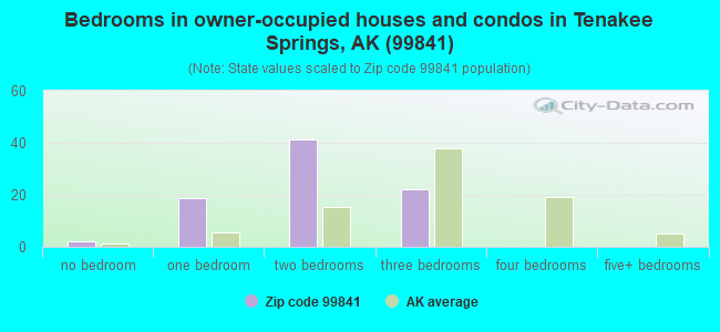 Bedrooms in owner-occupied houses and condos in Tenakee Springs, AK (99841) 
