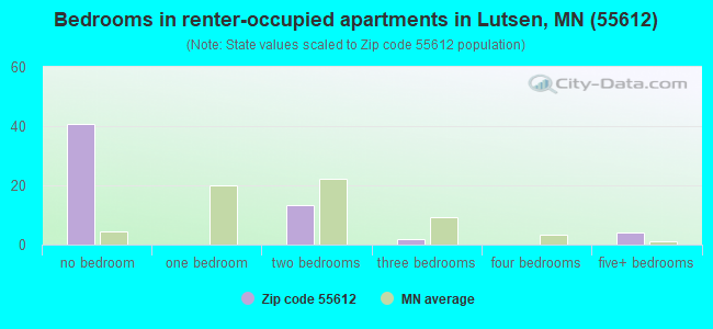 Bedrooms in renter-occupied apartments in Lutsen, MN (55612) 