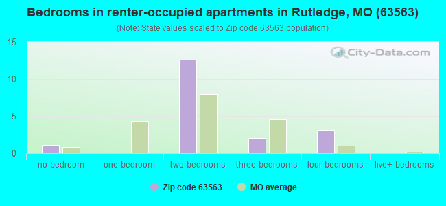 Bedrooms in renter-occupied apartments in Rutledge, MO (63563) 