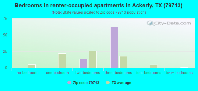 Bedrooms in renter-occupied apartments in Ackerly, TX (79713) 