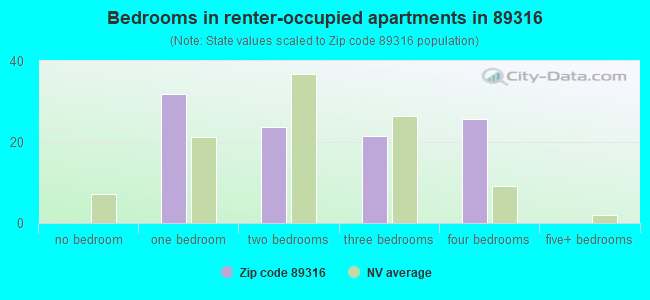 Bedrooms in renter-occupied apartments in 89316 