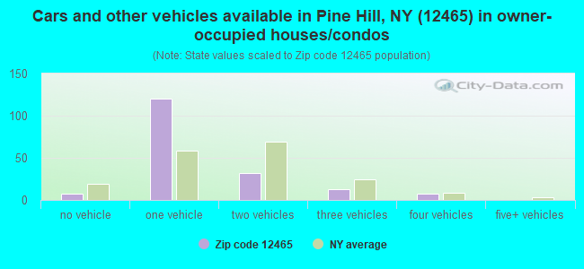 Cars and other vehicles available in Pine Hill, NY (12465) in owner-occupied houses/condos
