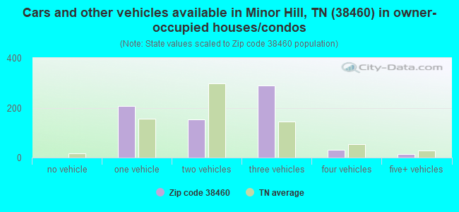 Cars and other vehicles available in Minor Hill, TN (38460) in owner-occupied houses/condos