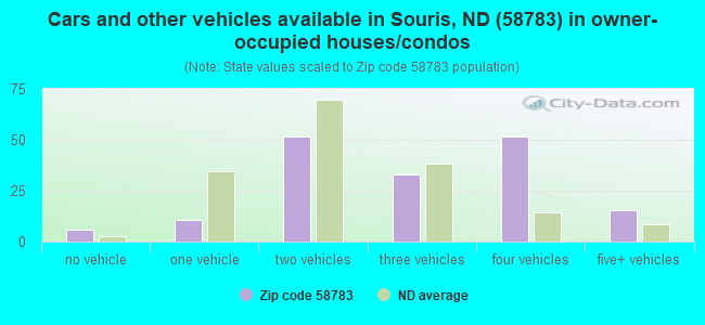 Cars and other vehicles available in Souris, ND (58783) in owner-occupied houses/condos