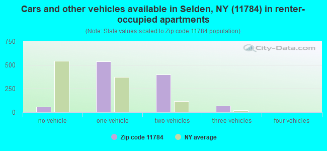 Cars and other vehicles available in Selden, NY (11784) in renter-occupied apartments