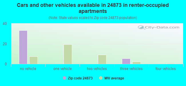 Cars and other vehicles available in 24873 in renter-occupied apartments