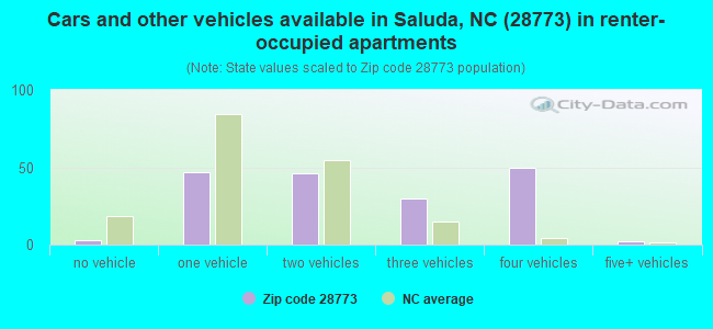 Cars and other vehicles available in Saluda, NC (28773) in renter-occupied apartments