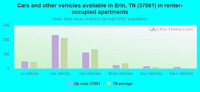 Cars and other vehicles available in Erin, TN (37061) in renter-occupied apartments