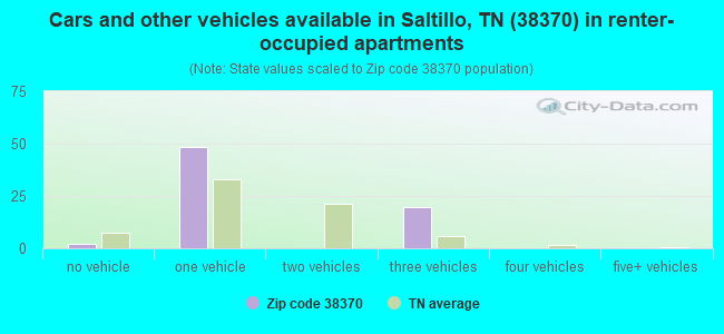 Cars and other vehicles available in Saltillo, TN (38370) in renter-occupied apartments