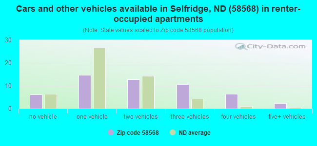 Cars and other vehicles available in Selfridge, ND (58568) in renter-occupied apartments