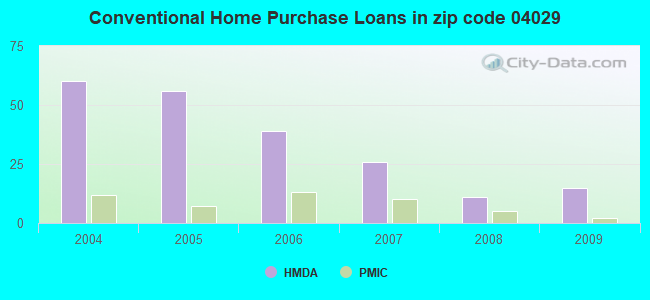 Conventional Home Purchase Loans in zip code 04029