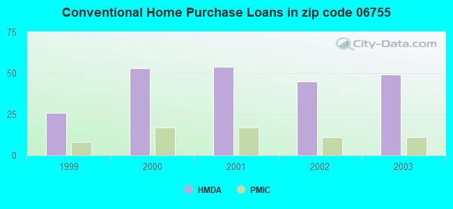 Conventional Home Purchase Loans in zip code 06755