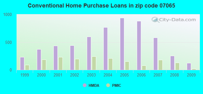 Conventional Home Purchase Loans in zip code 07065