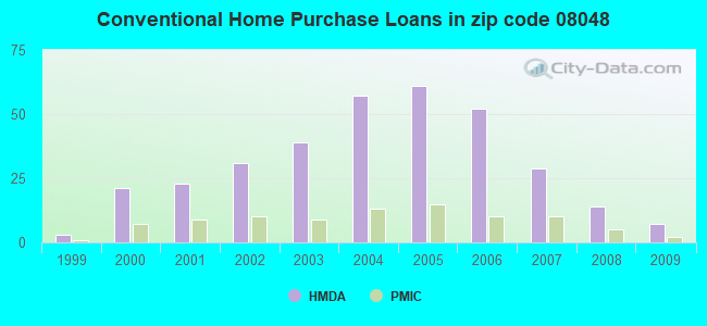 Conventional Home Purchase Loans in zip code 08048