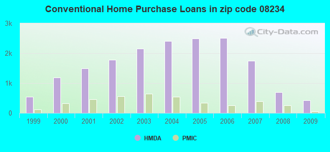 Conventional Home Purchase Loans in zip code 08234