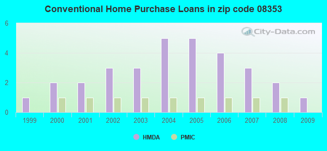Conventional Home Purchase Loans in zip code 08353