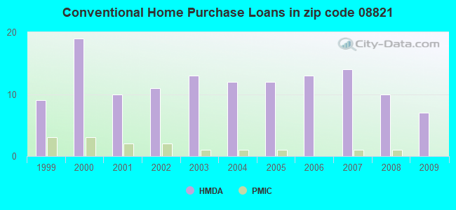 Conventional Home Purchase Loans in zip code 08821