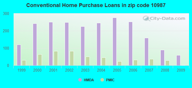 Conventional Home Purchase Loans in zip code 10987