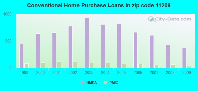 Conventional Home Purchase Loans in zip code 11209