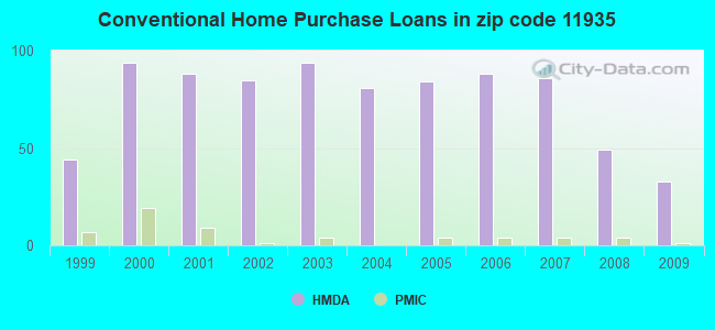 Conventional Home Purchase Loans in zip code 11935