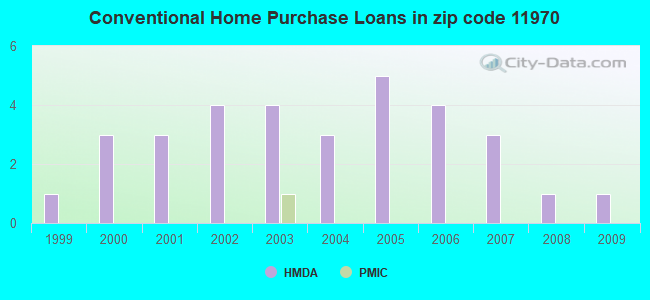 Conventional Home Purchase Loans in zip code 11970