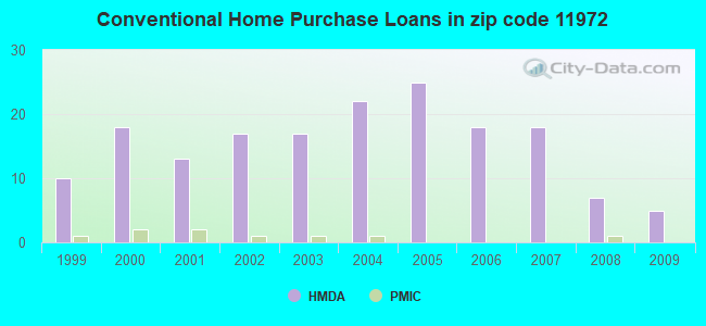 Conventional Home Purchase Loans in zip code 11972