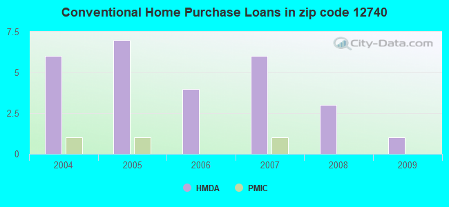 Conventional Home Purchase Loans in zip code 12740