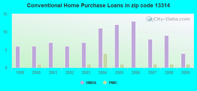 Conventional Home Purchase Loans in zip code 13314