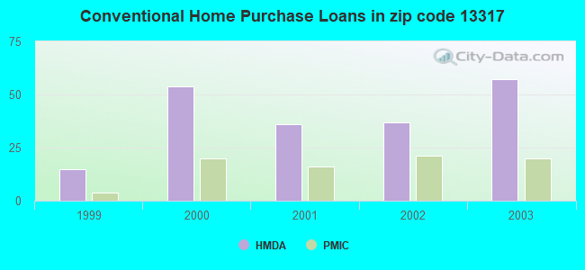 Conventional Home Purchase Loans in zip code 13317